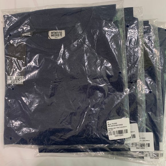 4x WEEKDAY T-Shirts (Blue) - Men's Small - Picture 1 of 2